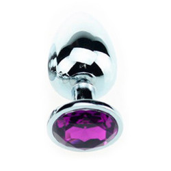Generique Plug Bijou Strass Violet - SMALL 6.5 x 2.7cm